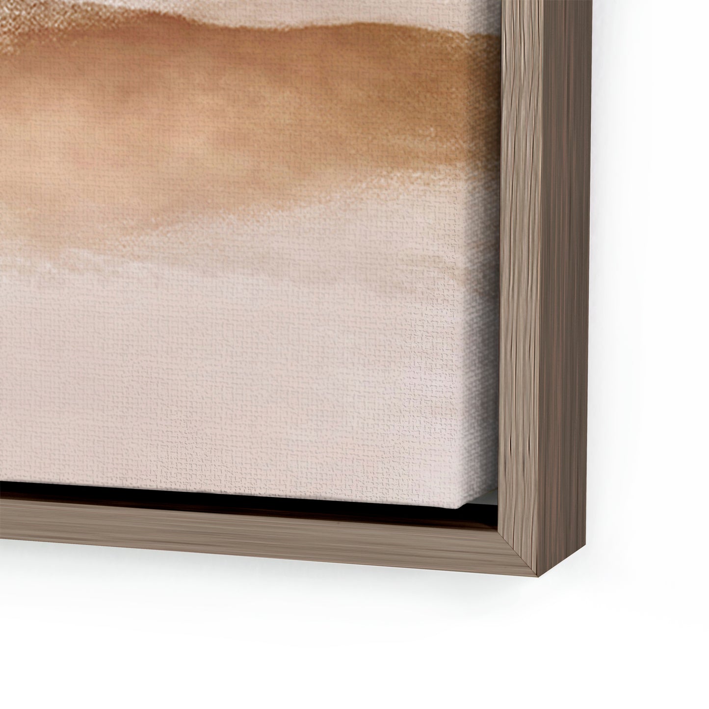 Corner view of framed wood edge surrounding The Ranch by Dan Hobday