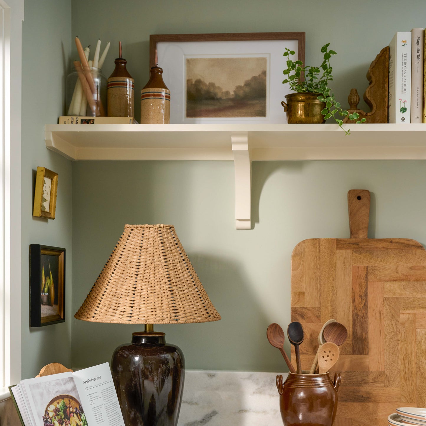 Herringbone Serving Board on kitchen counter