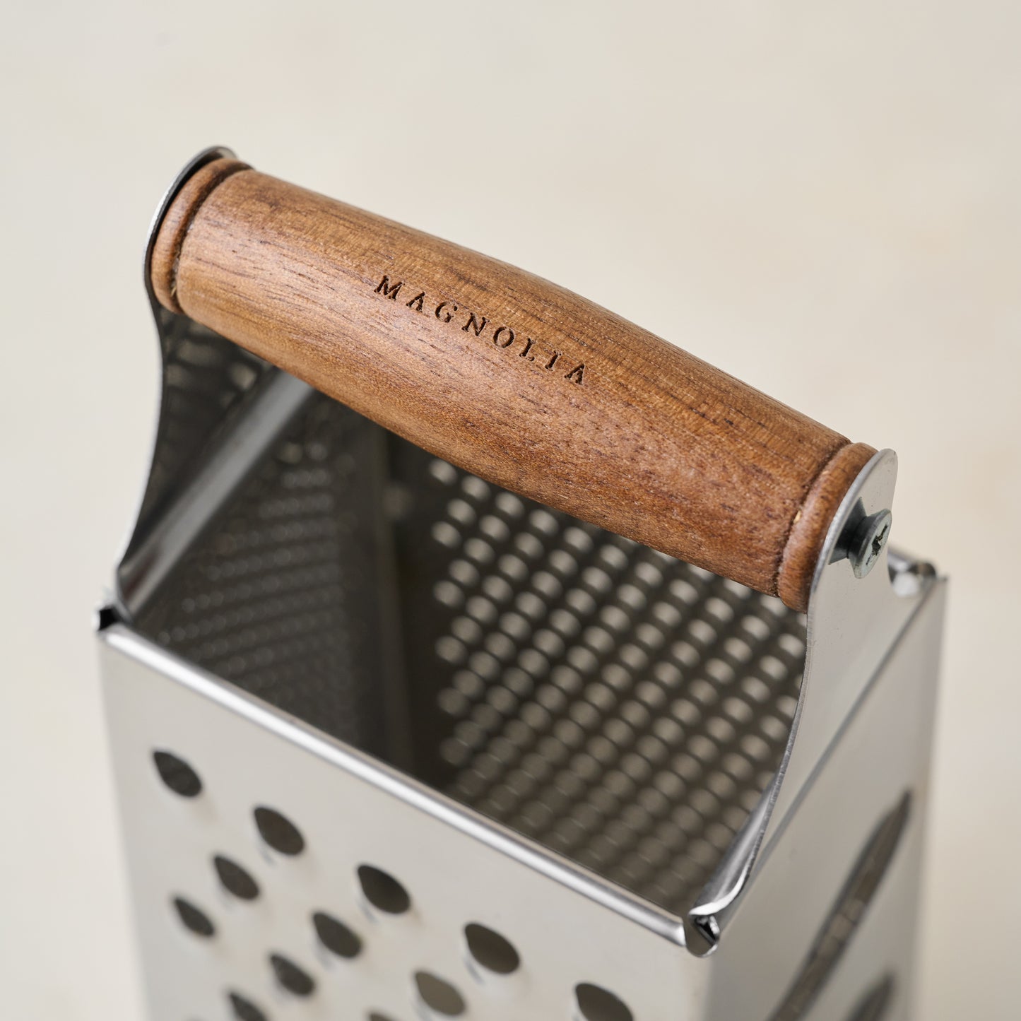 Gristmill Collection Walnut Handle Cheese Grater detail