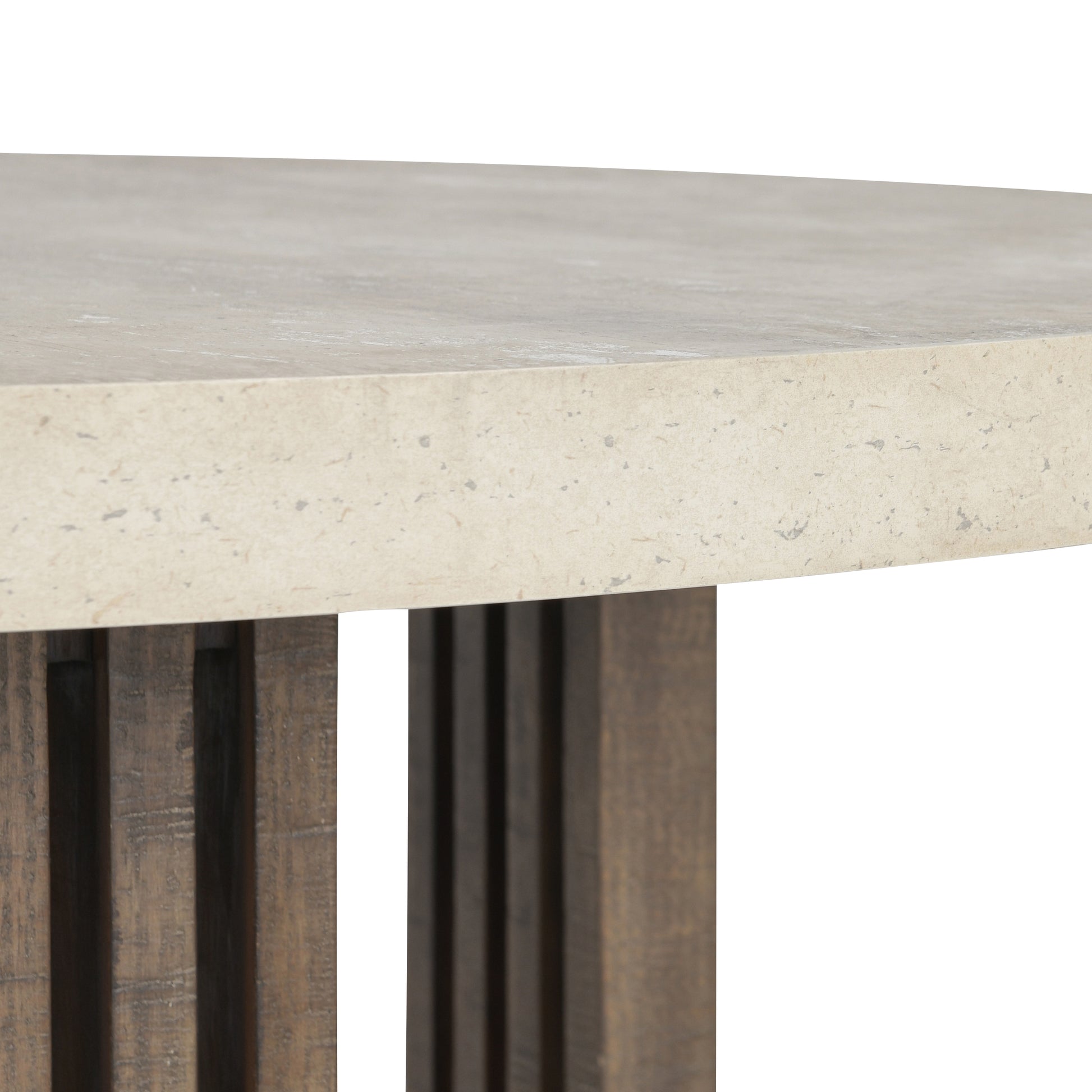 Grier Plaster Dining Table Close up of side of table top