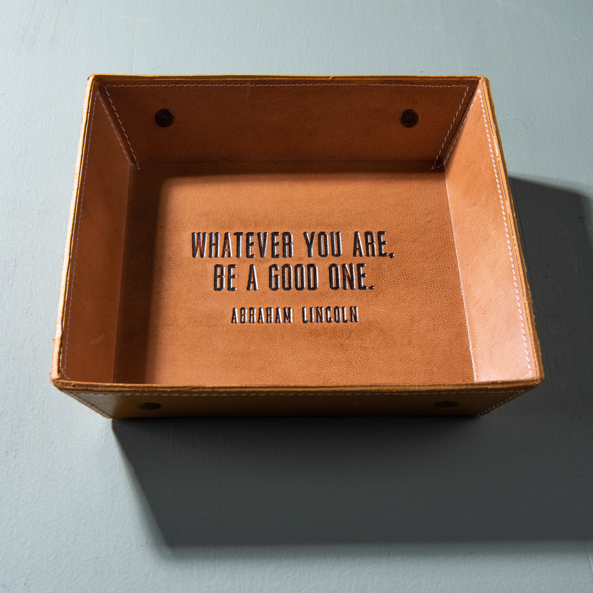 Lincoln Genuine Leather Desk Tray