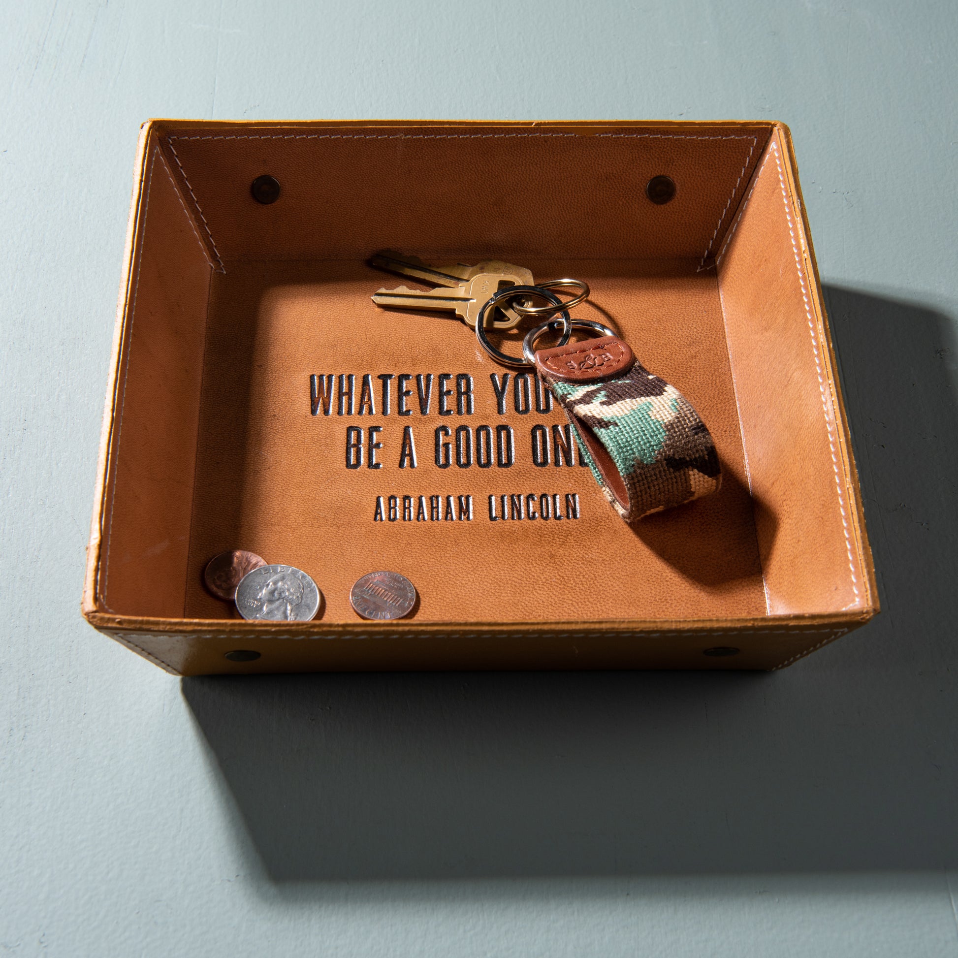 Lincoln Genuine Leather Desk Tray