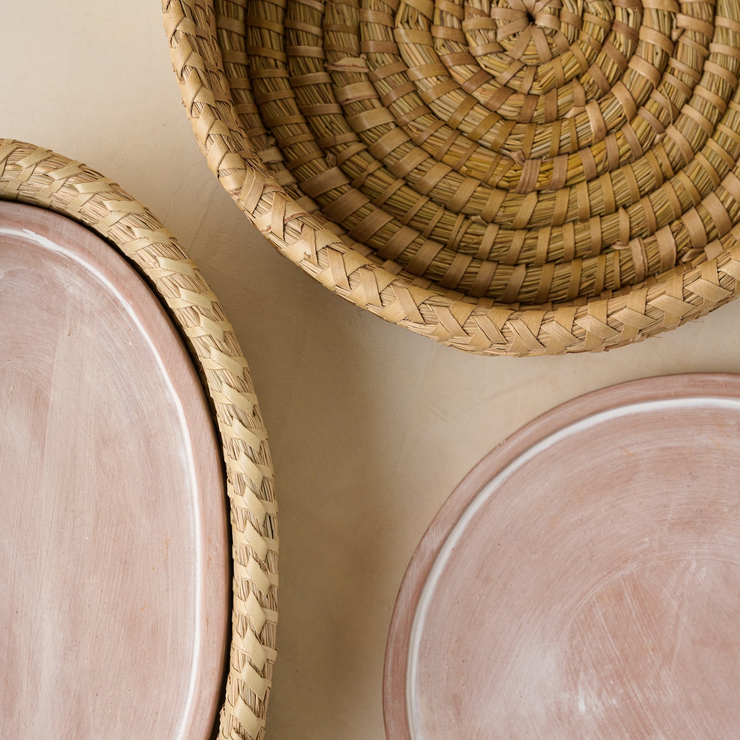 Terracotta Bread Warmer details of oval and round