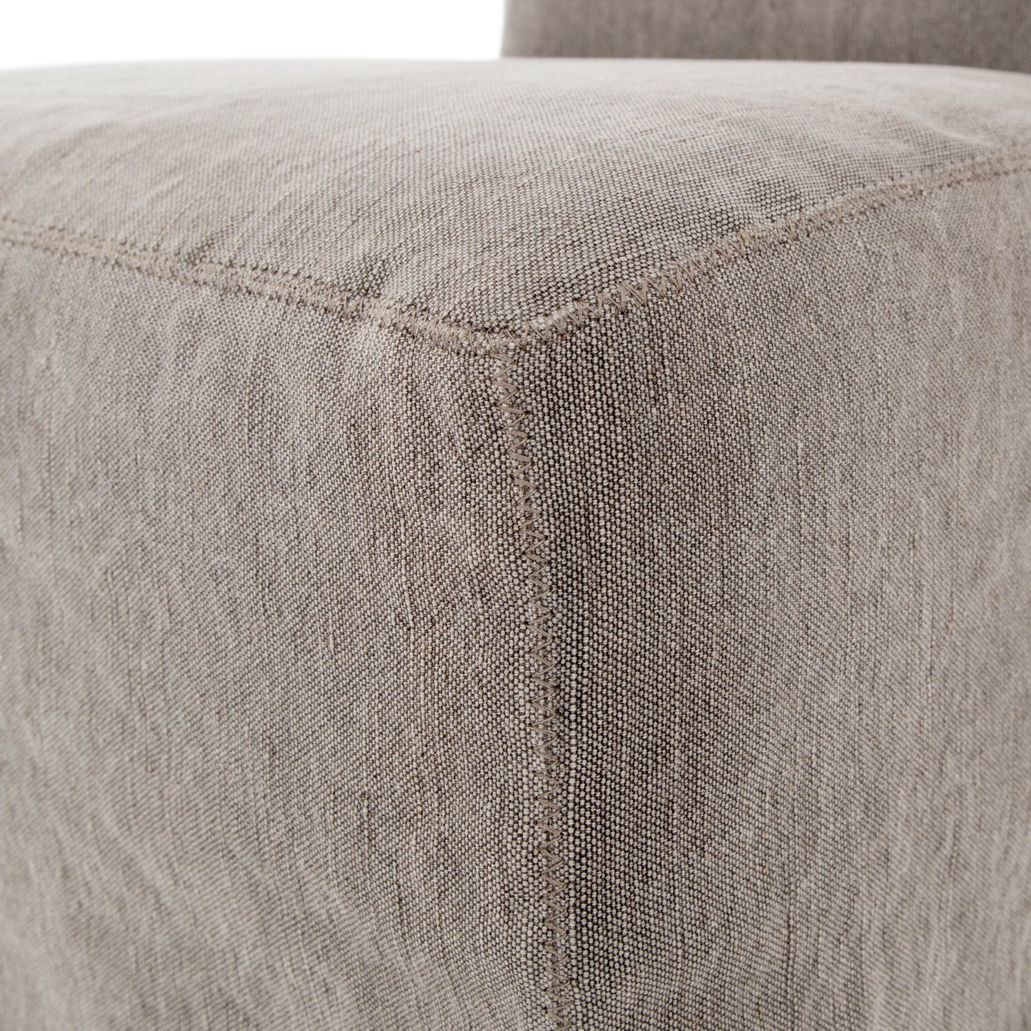 Brynn light grey slip-covered dining chair for magnolia