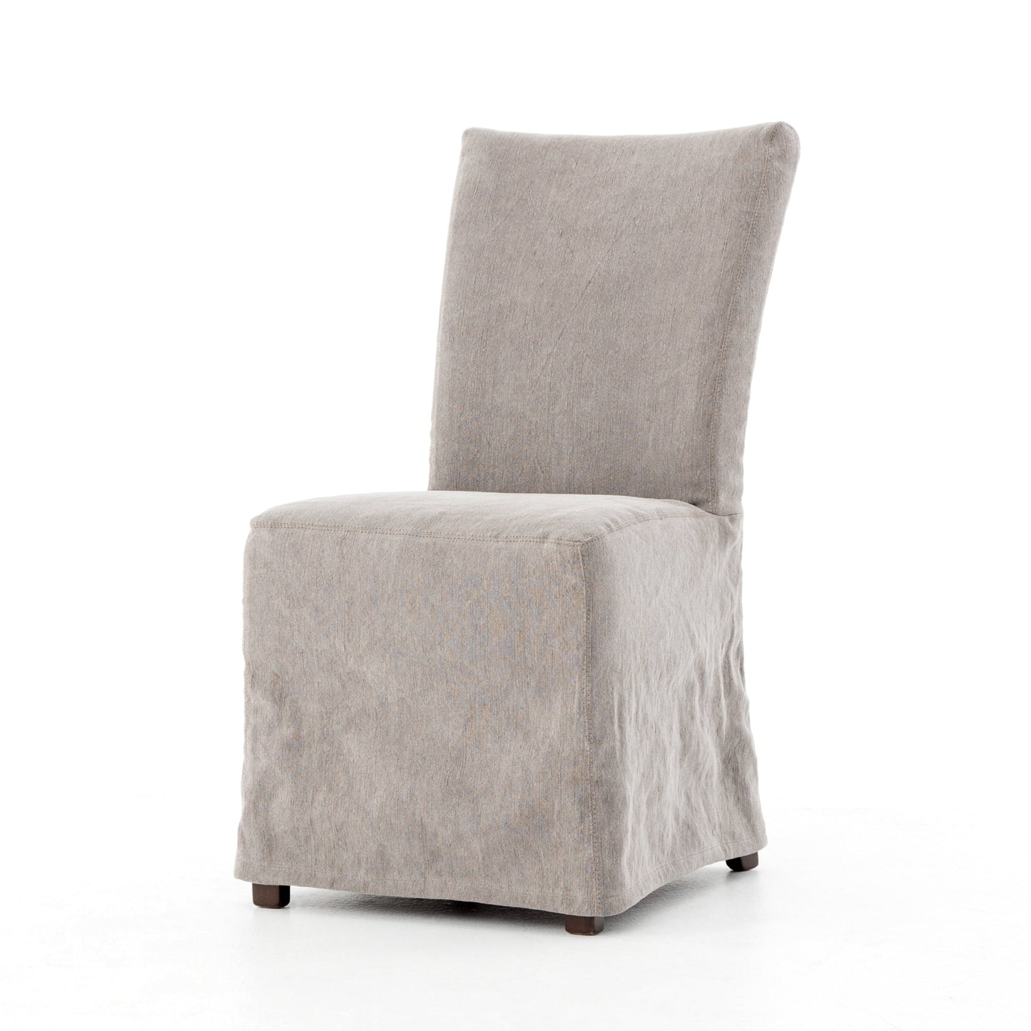 Brynn light grey slip-covered dining chair for magnolia