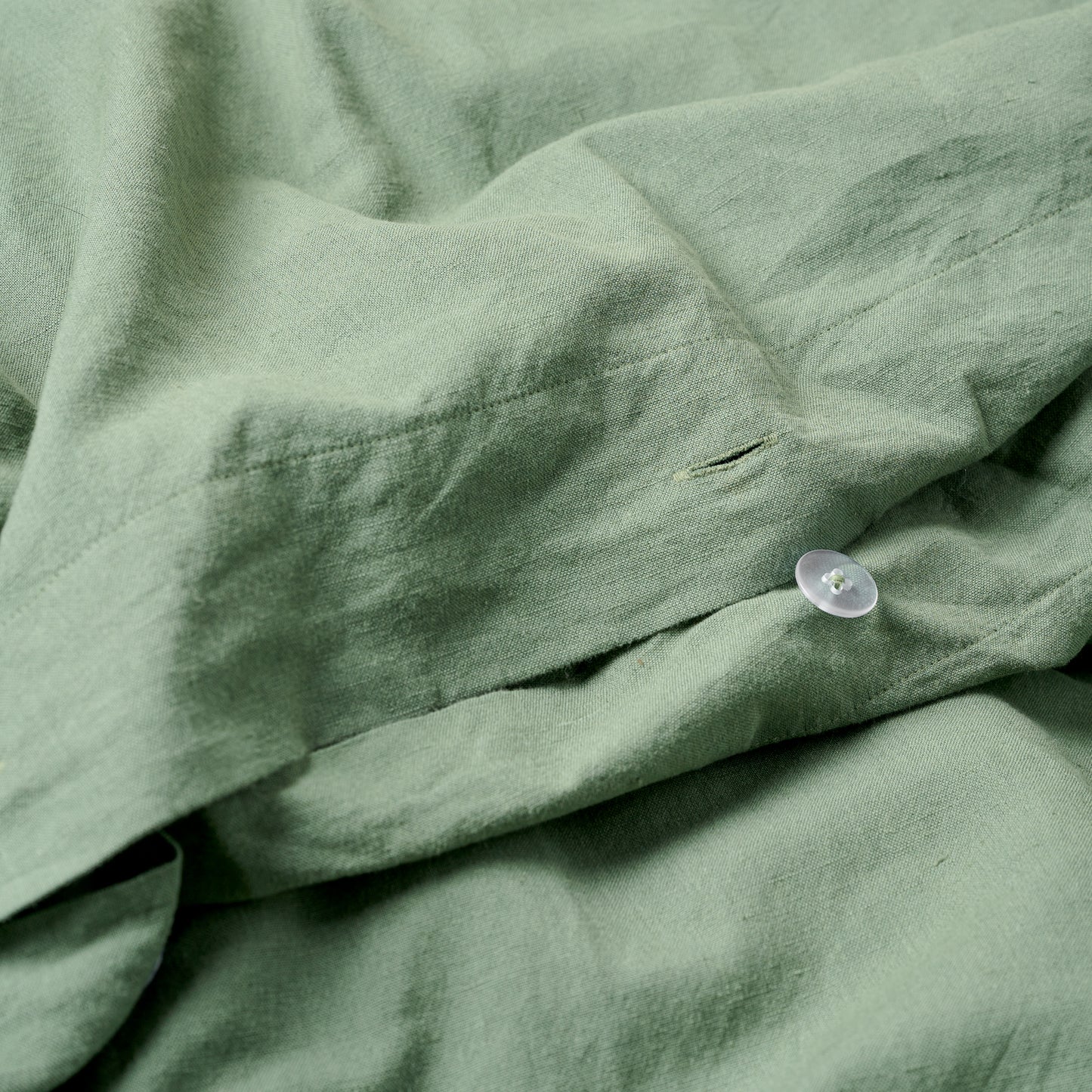 Dusty Green Linen Cotton Duvet Cover