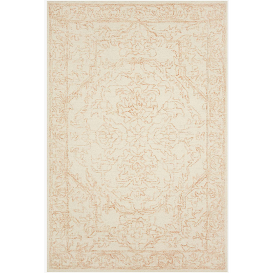 ivory and light pink traditional area rug