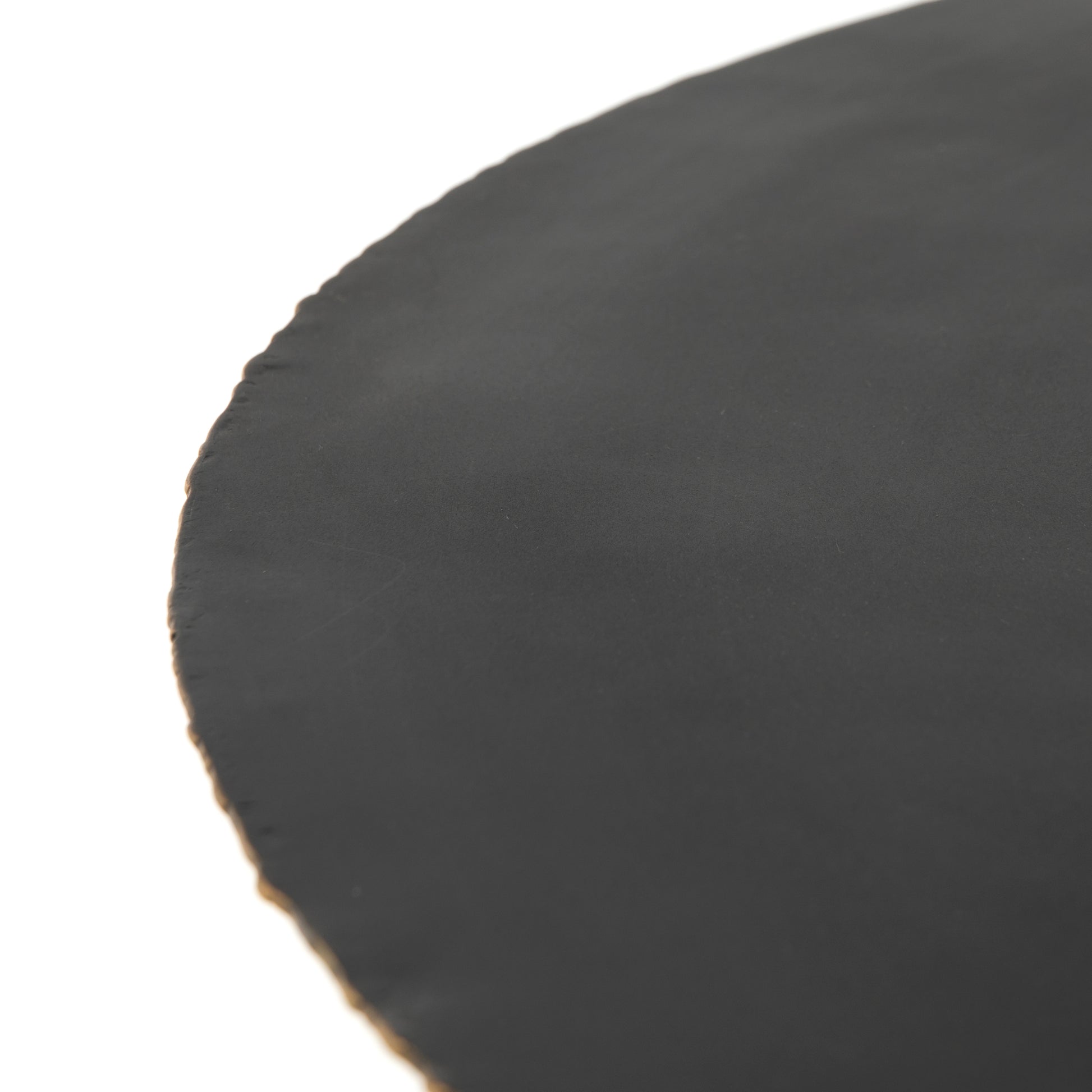 modern black metal circular coffee table