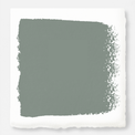 Deep gray with hues of rich blue and sage green interior paint named silverado sage