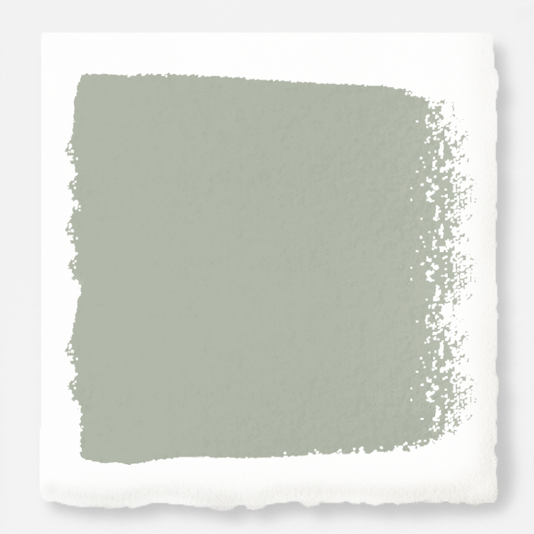 Warm chalky pale green interior paint named flower jar