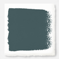 A muted peacock blue door and cabinet paint named secondhand find