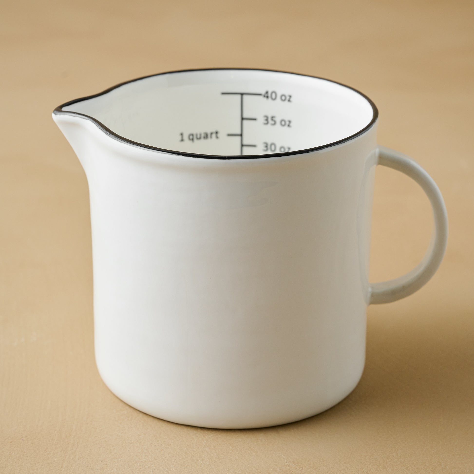 Magnolia Black Rim Measuring Pitcher in medium