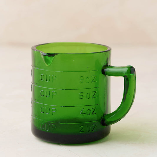 magnolia green glass one cup measuring cup