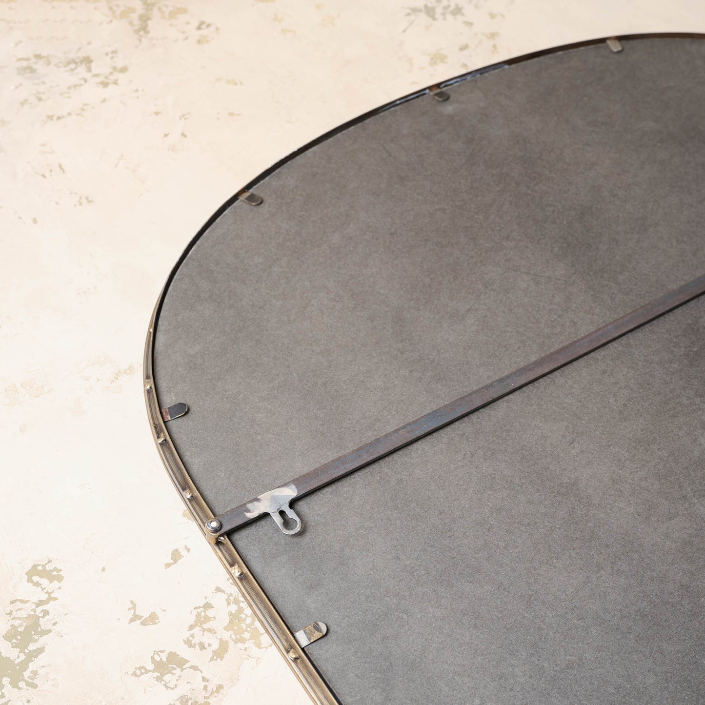 Archer Brass Metal Framed Mirror Back View
