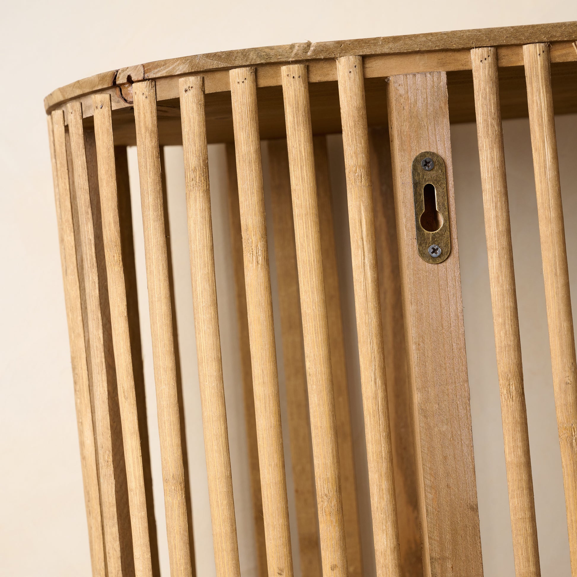 Close up of Preston Reeded Wall Shelf