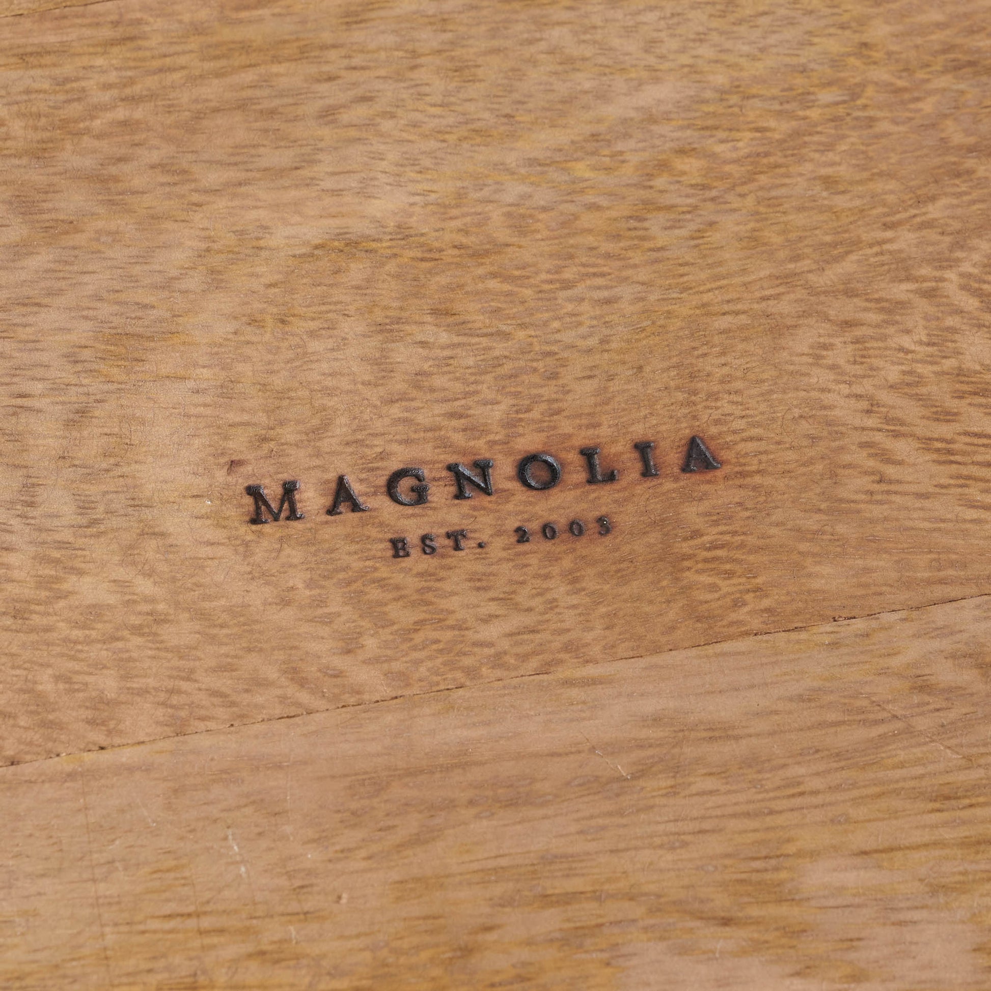 magnolia Antiqued Wood Scalloped Tray
