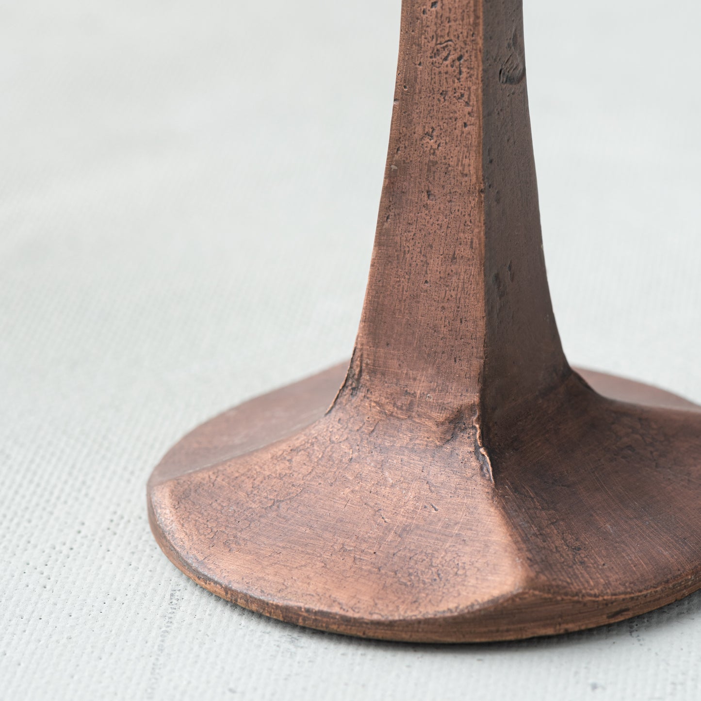traditional style antique copper gatecrest candleholder