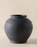 Rustic Black Hand-Made Vase