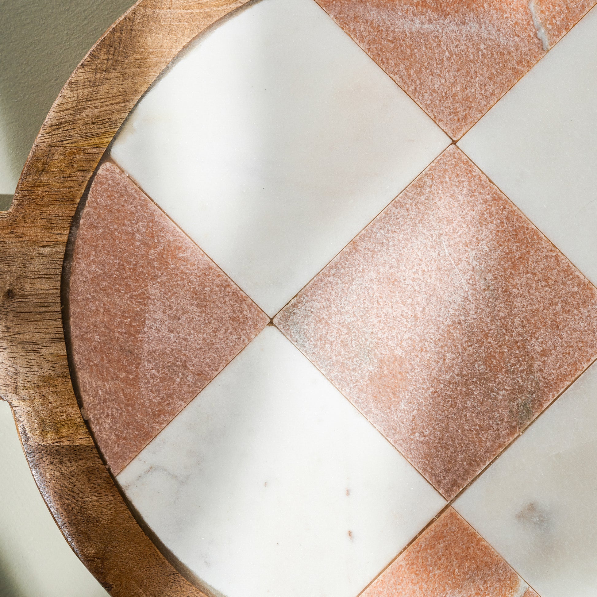 Carmella Checkered Marble Serving Board close up