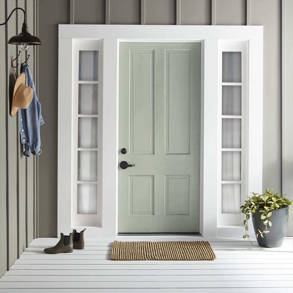 Creamy mint green exterior paint