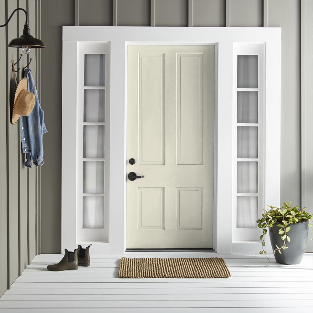 Warm white with soft notes of beige and honey exterior paint