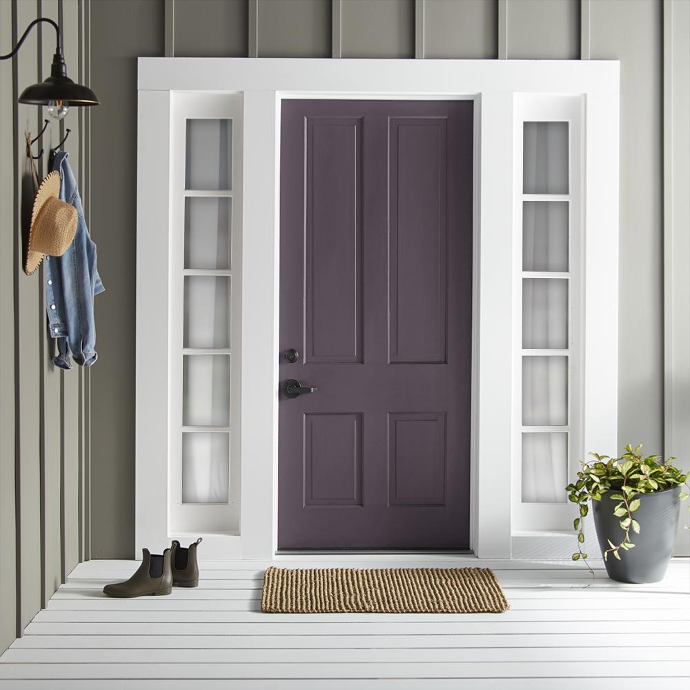 Deep eggplant purple exterior paint