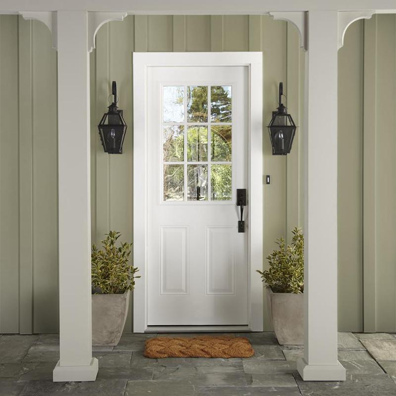 Ashy olive green exterior paint