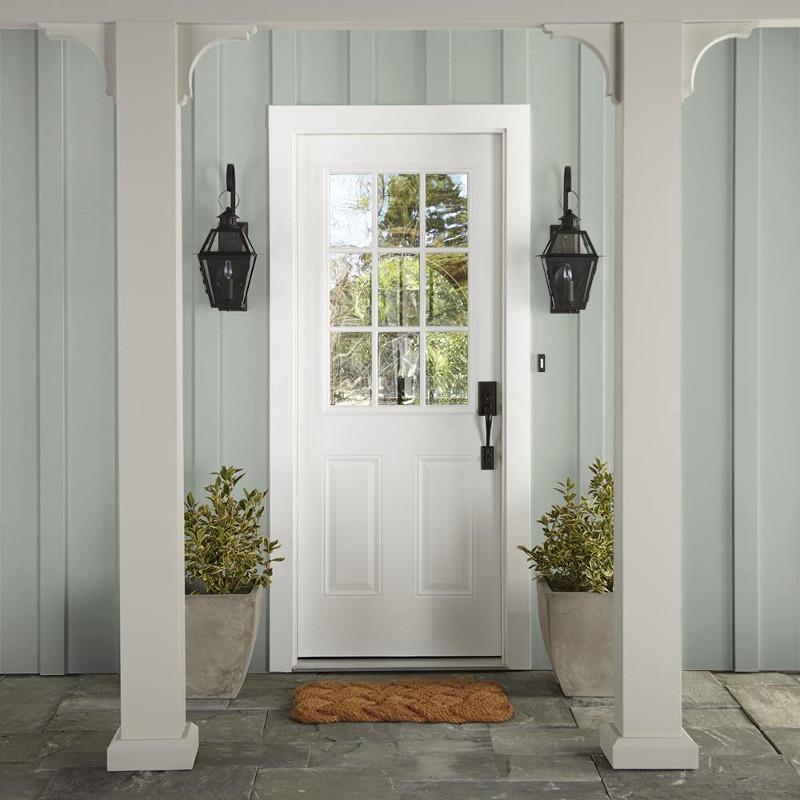 light mid-tone gray exterior paint