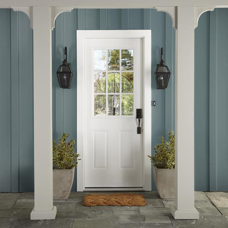 Deep dusty sea green exterior paint
