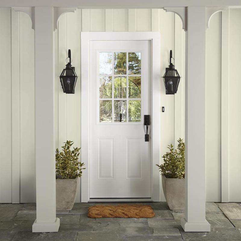 Warm white with soft notes of beige and honey exterior paint