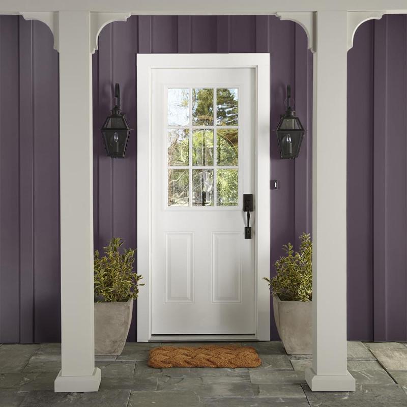 Deep eggplant purple exterior paint