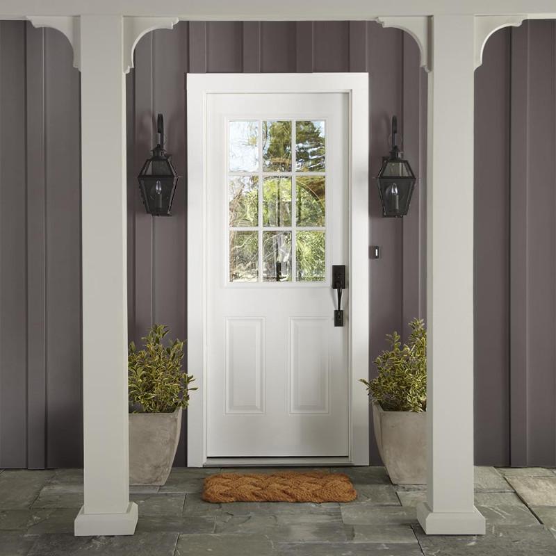 Deep haze gray with silver notes exterior paint