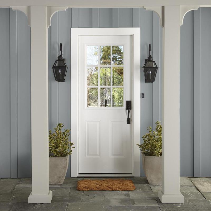 Deep cement gray exterior paint