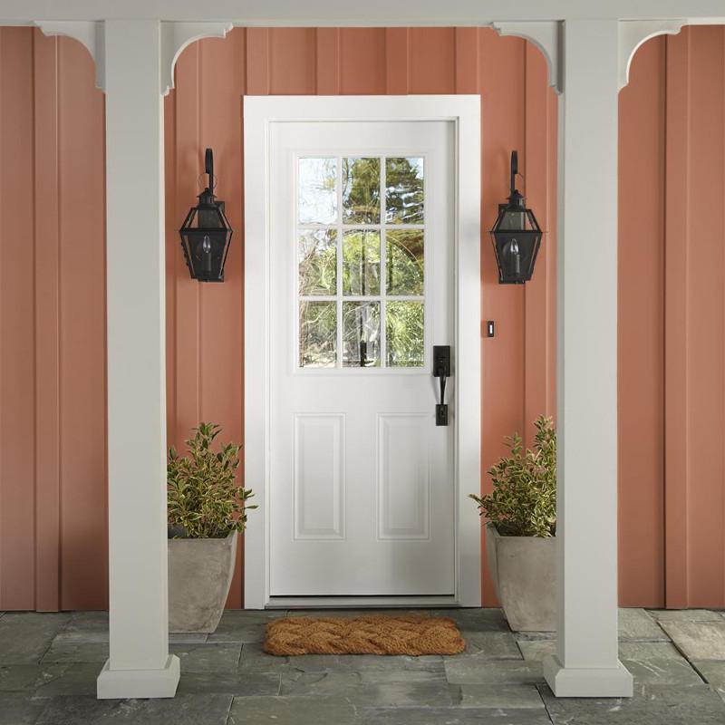 Burnt orange exterior paint