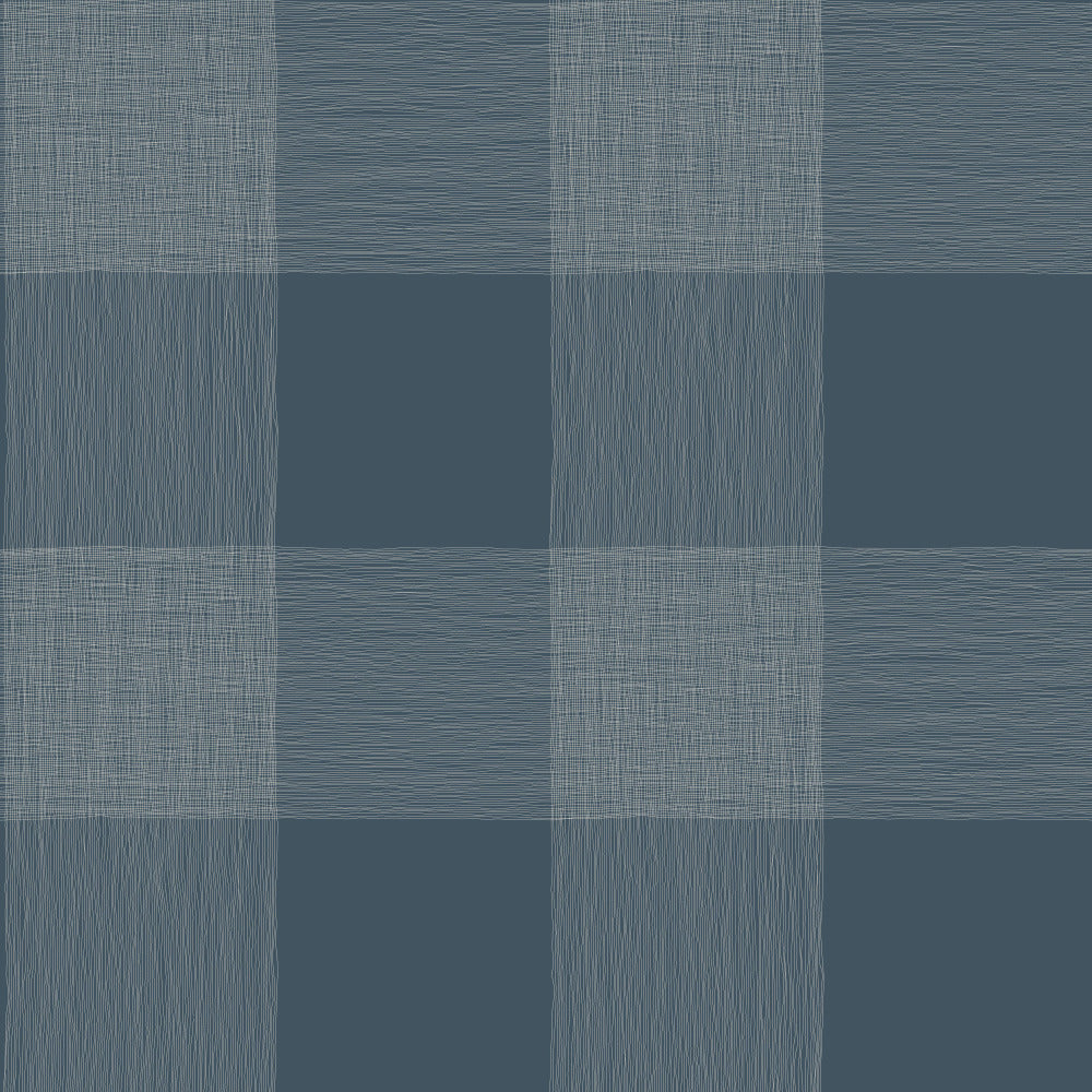 navy and white textured buffalo check patterned wallpaper