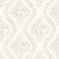 light grey floral pattern on white wallpaper