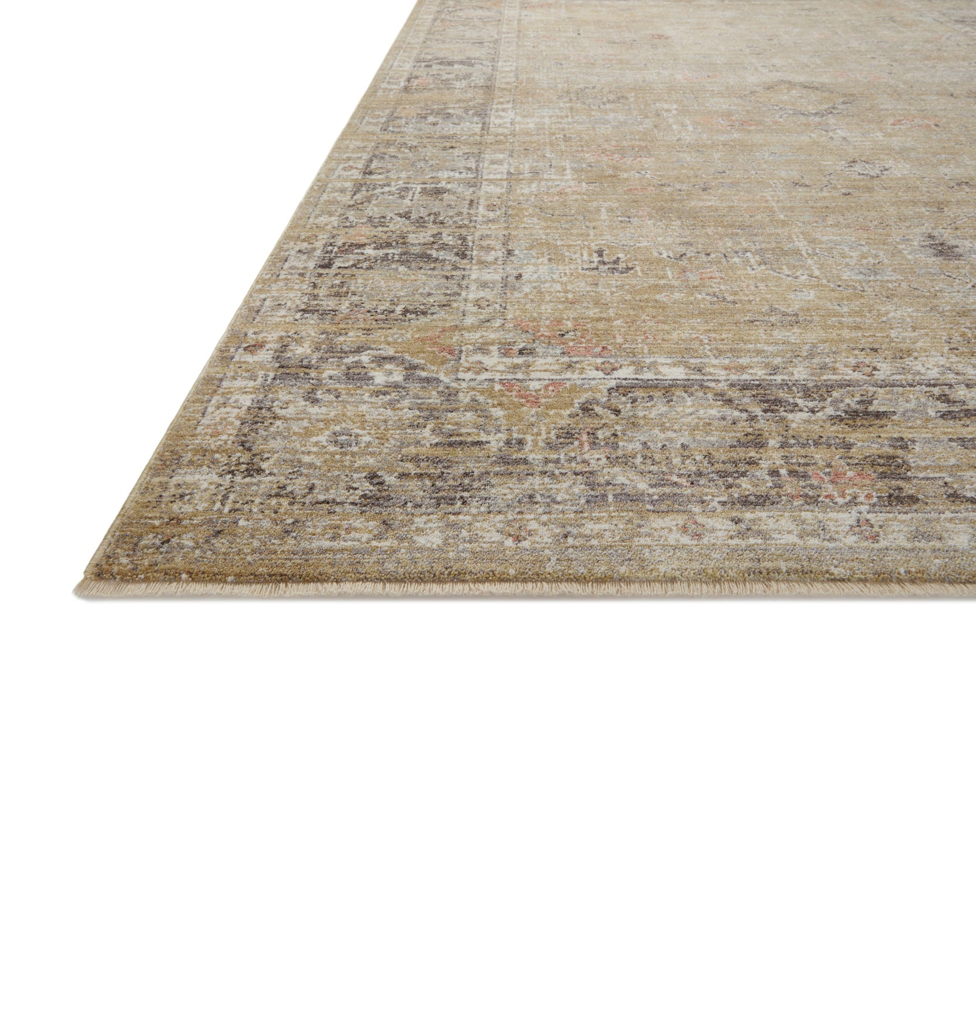 Millie Gold Charcoal Rug corner