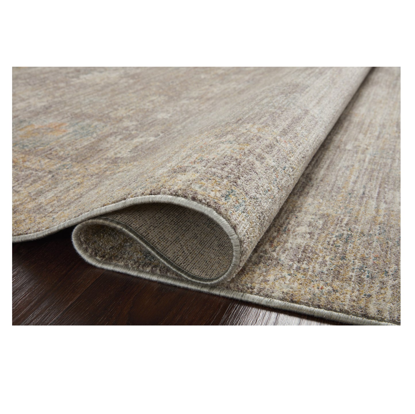 Millie Stone Natural Rug rolled