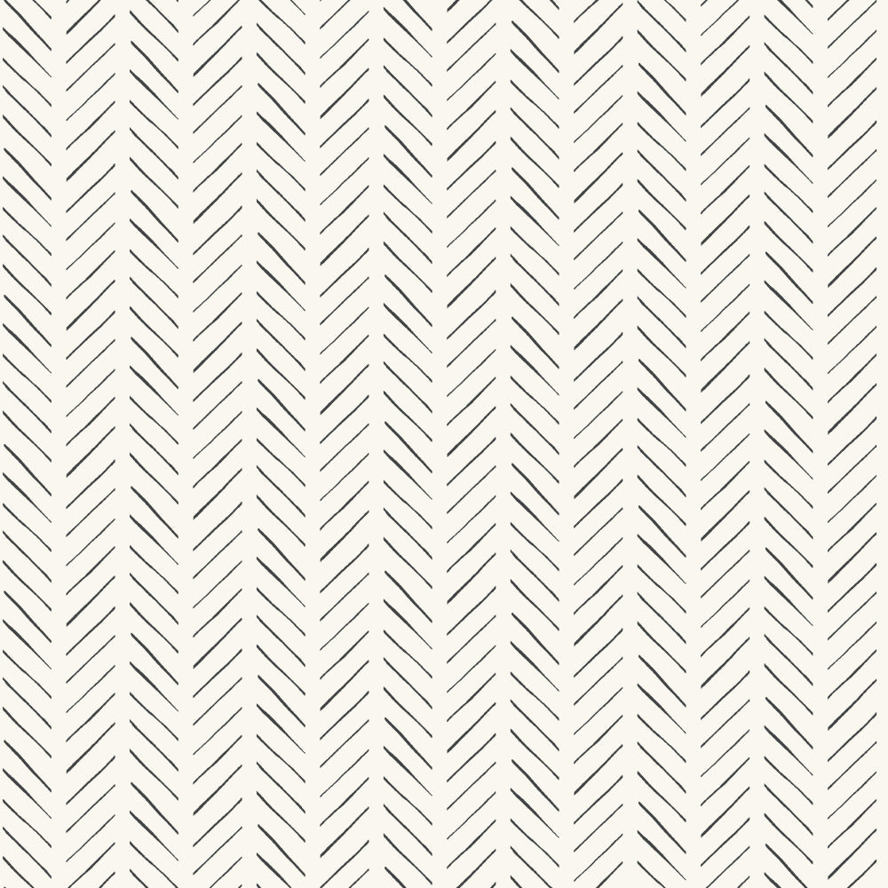 white and black herringbone mark pattern wallpaper