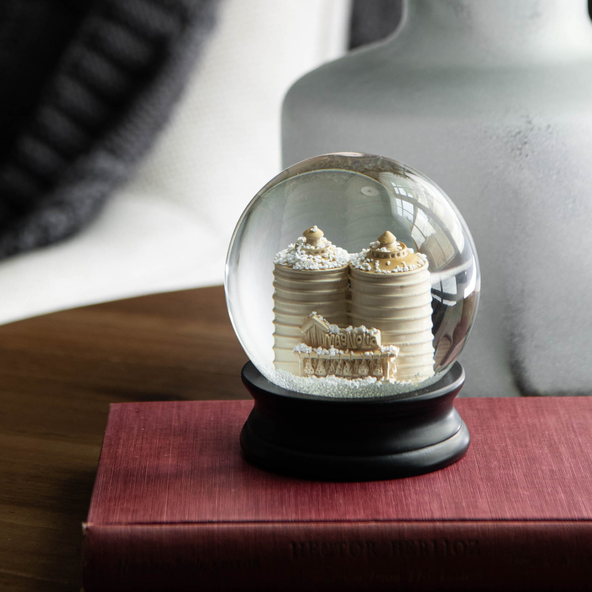 magnolia silos snowglobe