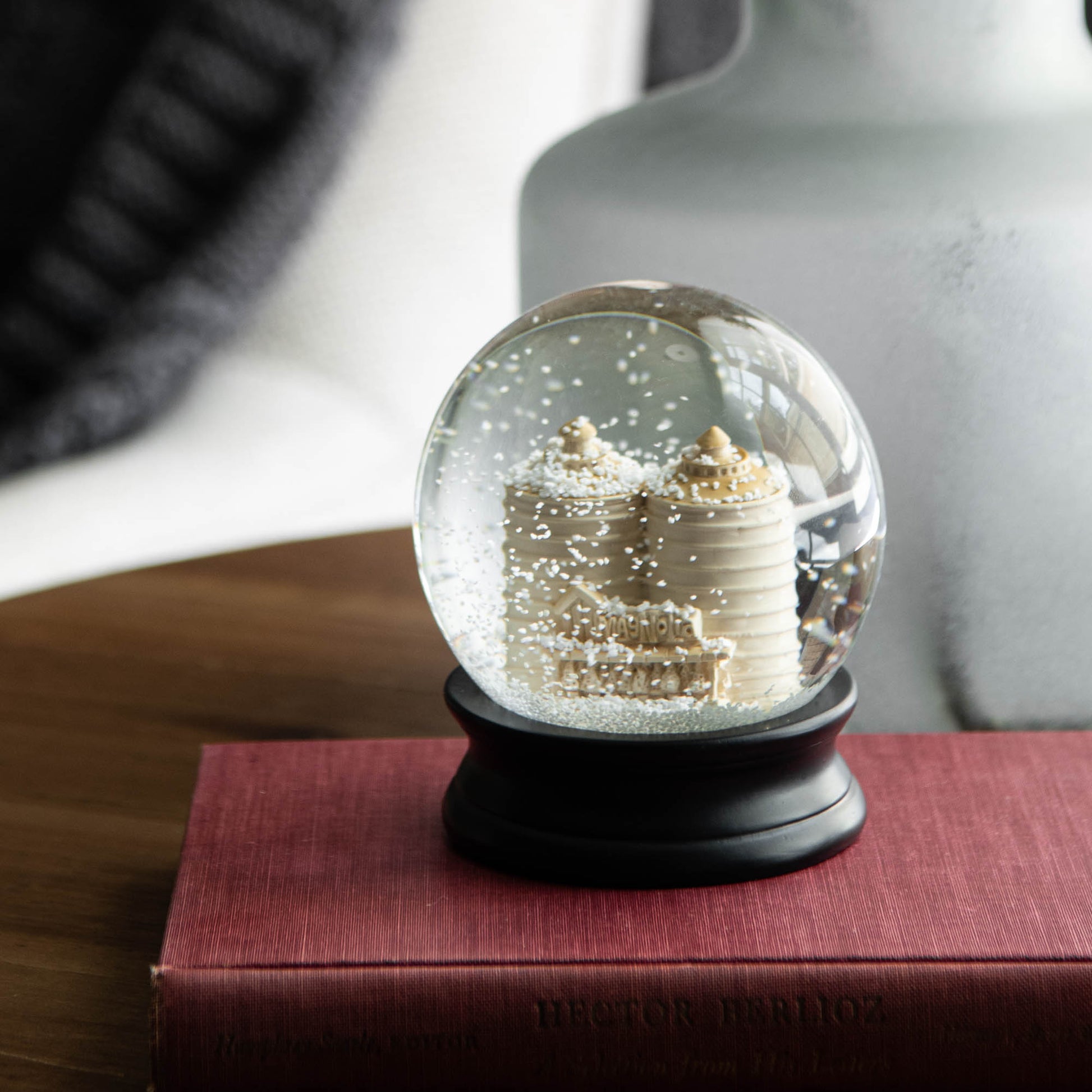 magnolia silos snowglobe