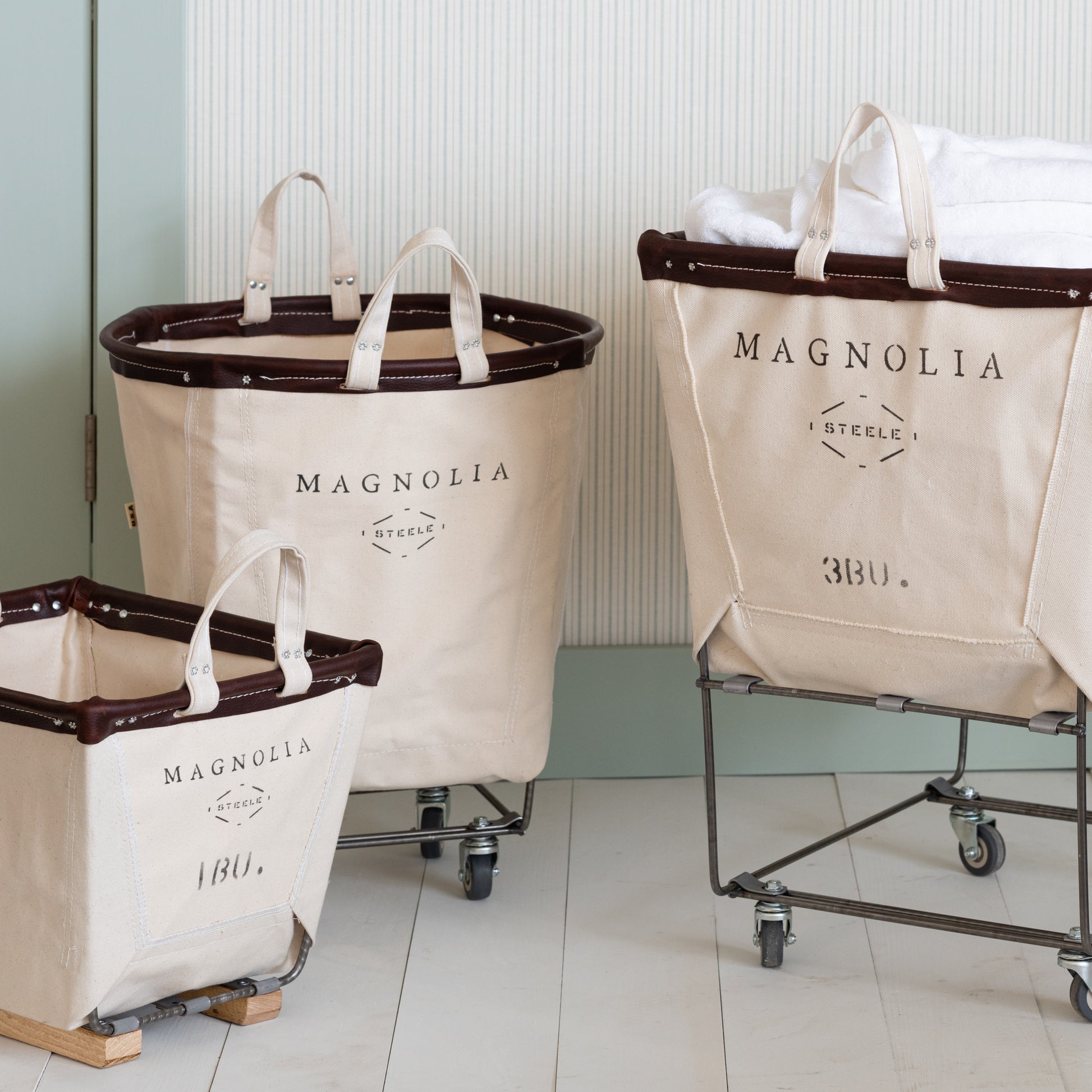 Magnolia Steele Canvas Small Basket - 1 BU