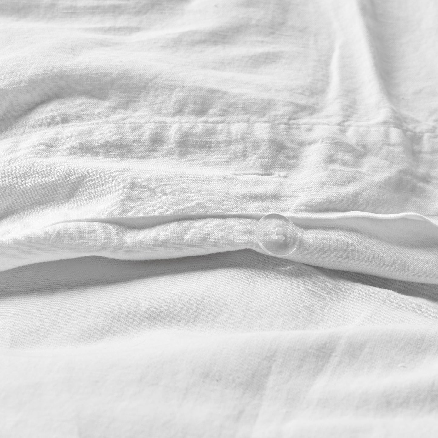 Optic White Linen Cotton Duvet Cover