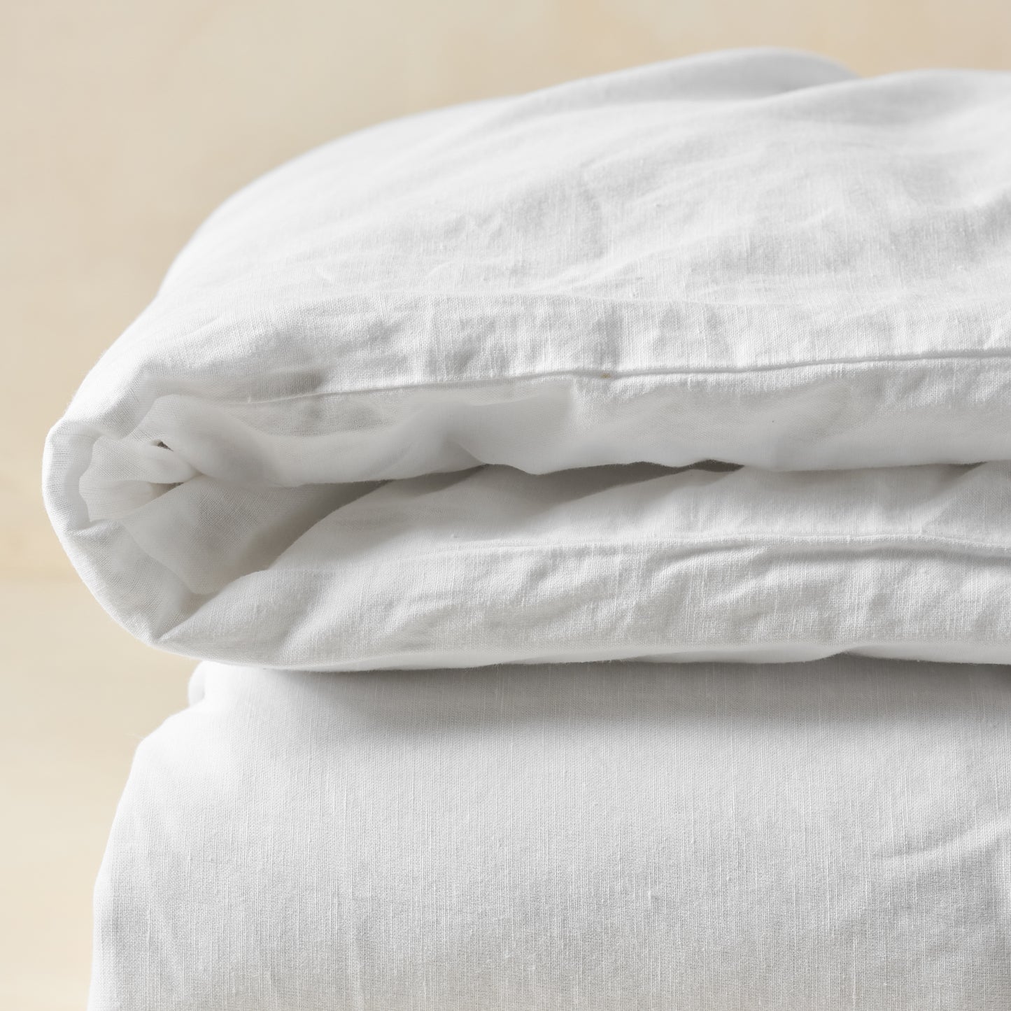 Optic White Linen Cotton Duvet Cover