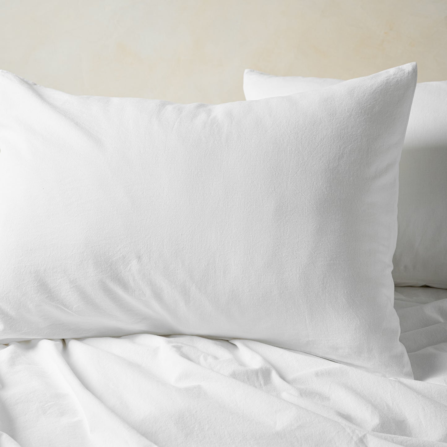 Optic White Linen Cotton Sham
