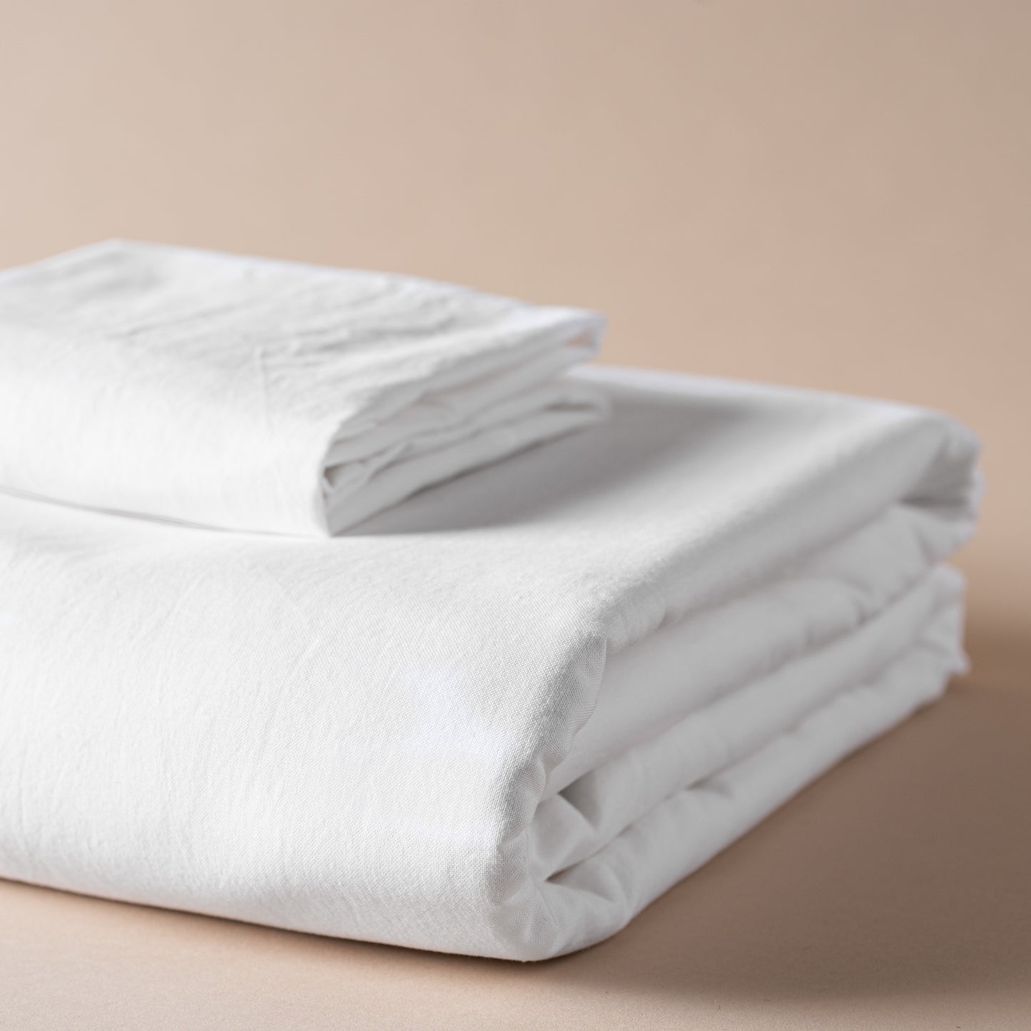 magnolia 100% cotton melange duvet cover bedding in white