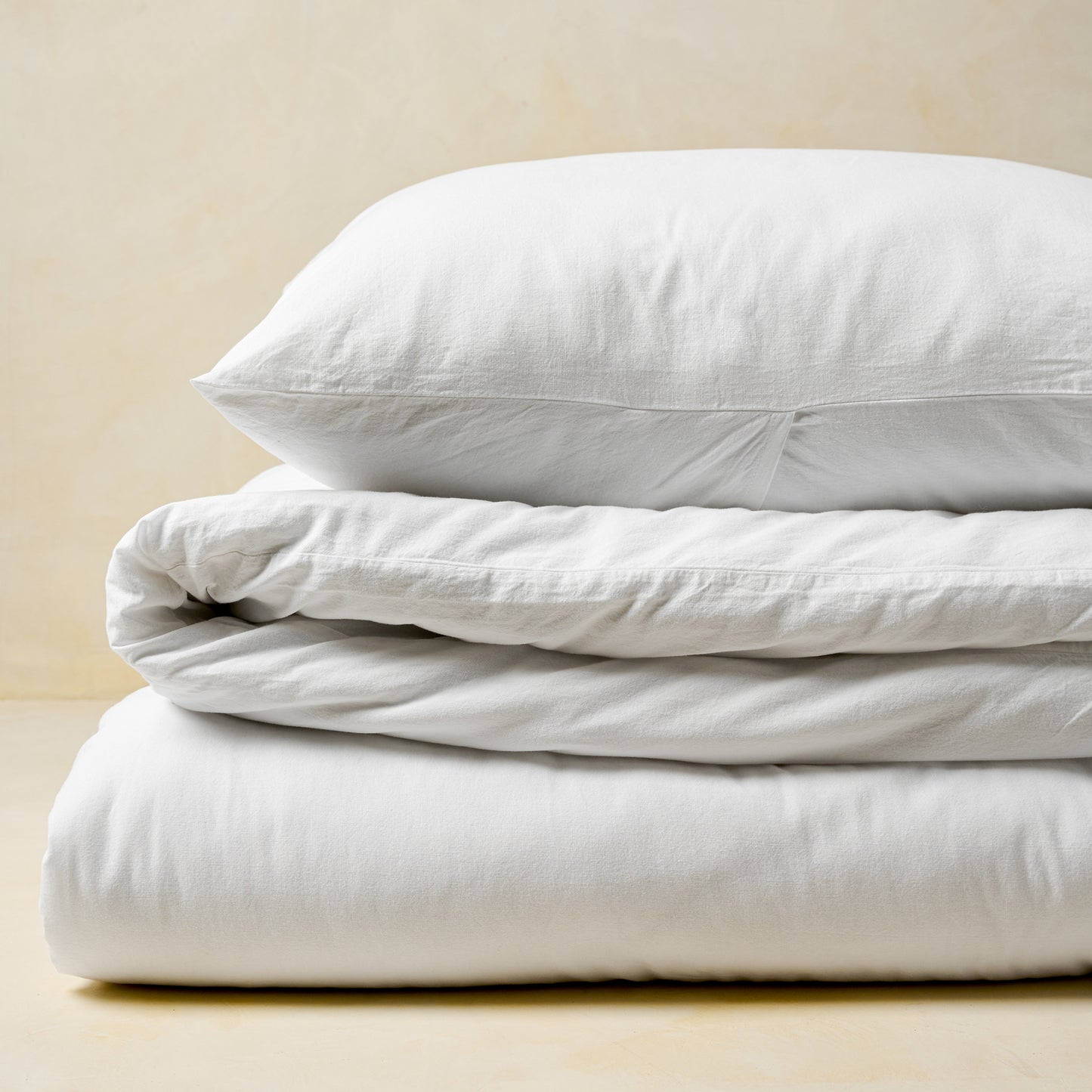 Optic White Melange Duvet Cover