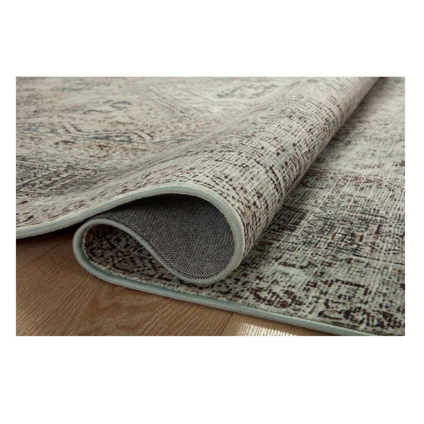 Sinclair Natural Sage Rug rolled