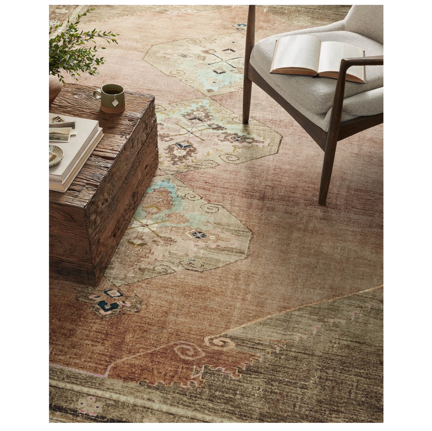 Sinclair Clay Tobacco Rug under chair