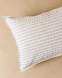 Shadow Grey + Oatmeal Stripe Linen Cotton Sham